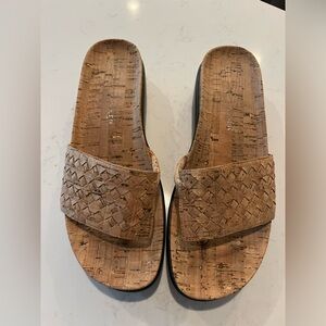 Donald Pliner cork Fifi slides size 7.5